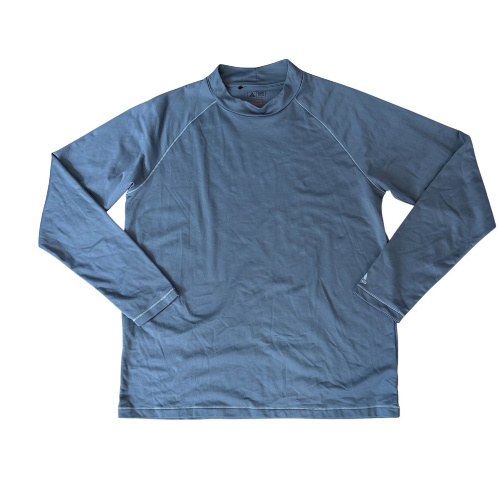 Adidas Golf Climawarm Mens XL Gray Mock Neck Long Sleeve Base Layer Shirt